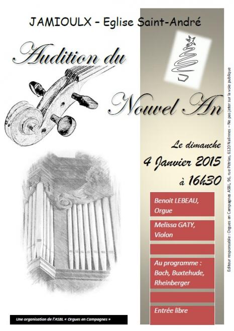 Affiche Audition 04-01-2015